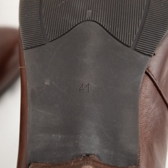 Everybody by BZ Moda Brown Leather Bootie Zip Up Almond Toe Sz 10.5 EU 41 - Picture 11 of 13